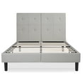 thumbnail image 2 of GrandRest 14" Faux Upholstered Leather Platform Bed, Light Gray, Full, 2 of 2