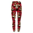thumbnail image 3 of Oplxuo Women's Christmas Leggings Printed High Waisted No See Through Tummy Control Cycling Workout Yoga Pants, 3 of 5