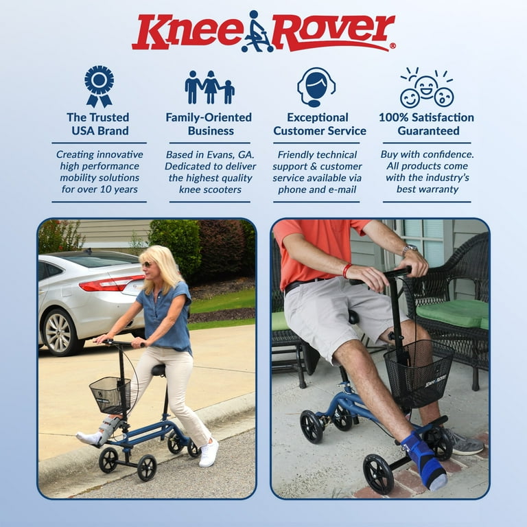 KneeRover Foldable Lightweight Medical Knee Scooter for Adults