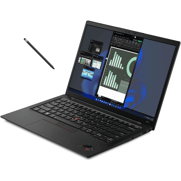 Terminologi Aktiver Forekomme Lenovo ThinkPad X1 Carbon Gen 10 Laptop, 14.0" FHD TouchScreen, Intel Core  i7-1270P, Intel Iris Xe Graphics, 32GB RAM, 3TB PCIe SSD, Backlit,  Fingerprint, Win 11 Pro, Black, with MTC Stylus Pen -