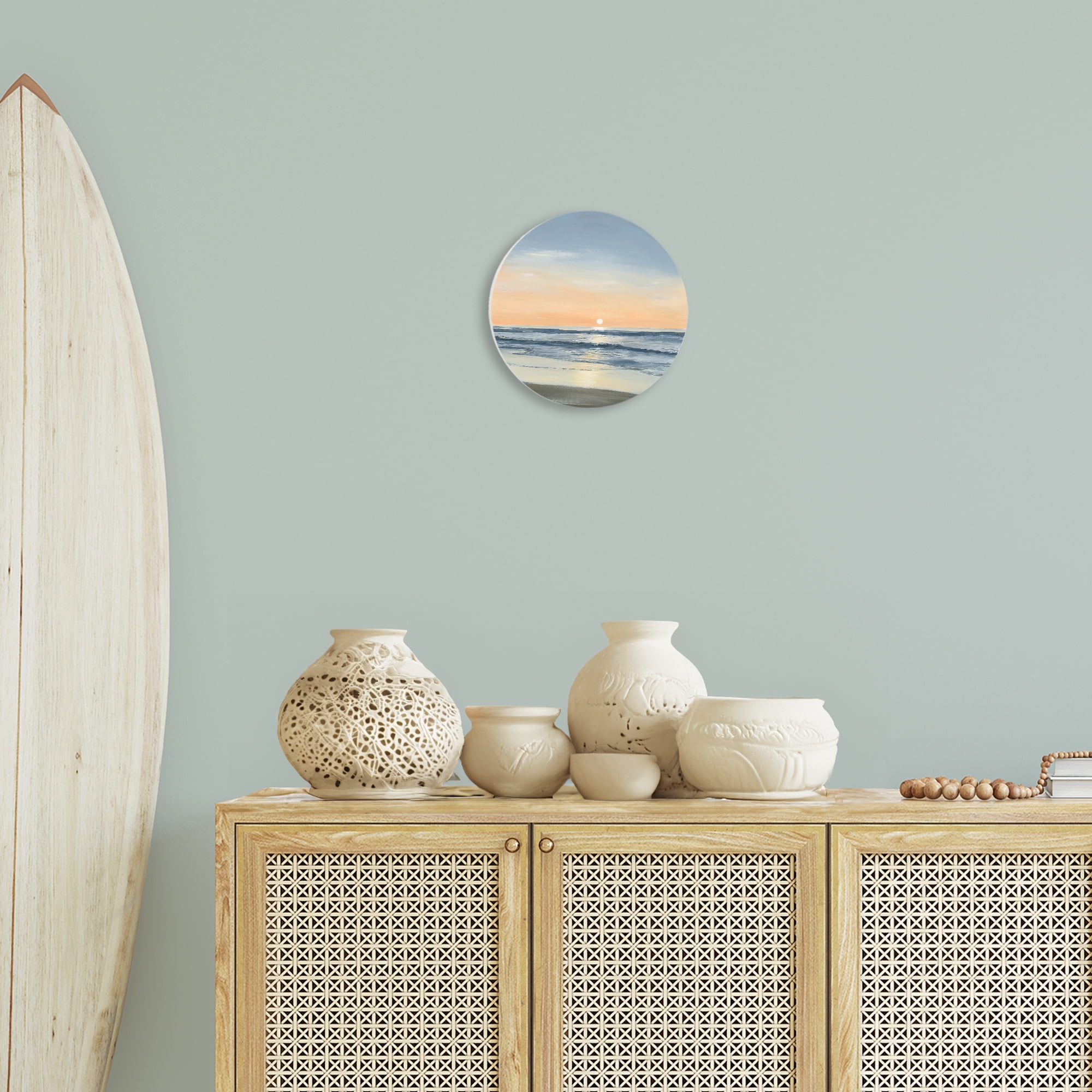 Stupell Industries Soft Sunset Reflection Circular Wall Plaque, design by Georgie Harrison