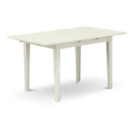 East West Furniture Norfolk Rectangular Wood Dining Table in Linen White East West Furniture Norfolk Rectangular Wood Dining Table in Linen White