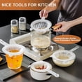 thumbnail image 4 of 2 PCS Mesh Strainer(Fine and Coarse),Fine Mesh Sieve with Handle For Your Kitchen Essentials,Food Grade Durable Food Strainer Colander Reusable,For Filtering Nut Milks,Fresh Juices,Honey,Coffee,Wine, 4 of 5