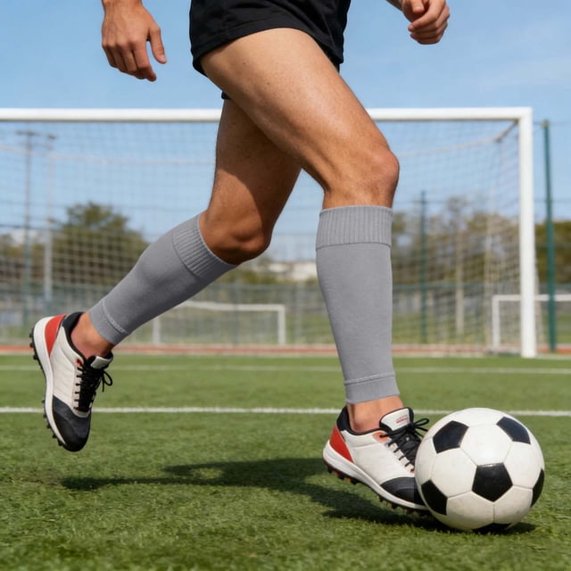 Manchons de Compression Protection Sportive Unifiée pour Adultes et Enfants Bas Mi-Mollet Absorbant la Sueur Légers Décontractés
