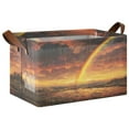 thumbnail image 2 of BZSMCE Collapsible Fabric Cube Storage Bins Rainbow After Rain Design Pattern Storage Box, 2 of 8