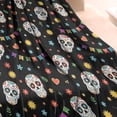 thumbnail image 3 of Black Festive Skull Pattern Blanket,Comfortable Soft Flannel Throw Blanket,All Season,Warm Lightweight Blankets for Sofa Bed Couch Living Room Chair,30"x40", 3 of 4