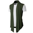 thumbnail image 6 of Joernso Spring Autumn Cardigan Jacket Solid Color Irregular Hem Draping Cardigan Vest Streetwear, 6 of 8