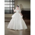 thumbnail image 3 of Large size satin wedding dress French style, 3 of 9