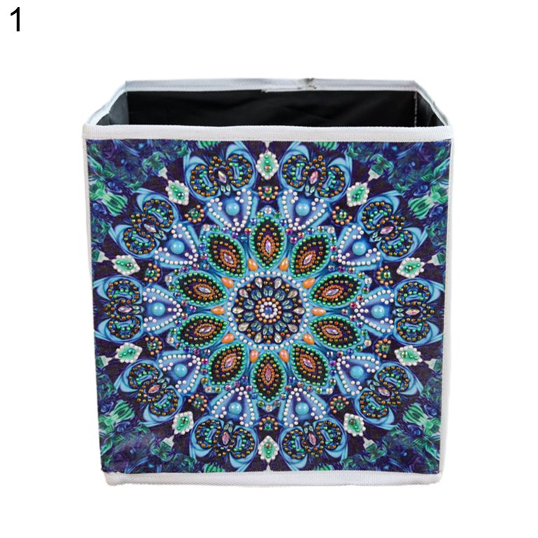 Hesroicy Flower Diamond Painting Case Kit DIY Cube Foldable Embroidery  Container Gift 