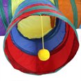 thumbnail image 5 of Túnel de conejillo de indias, túneles y tubos plegables de 3 vías para mascotas pequeñas con bola interactiva para bebé, conejo, hurón, hámster, esconderse y descansar, 5 of 5