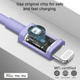 thumbnail image 6 of Coreykin 20W USB C Wall Charger-Super Fast Charger with 6FT Cable-Compatible with iPhone 14/14Pro/13/13 Pro/12/12Pro/XS/Max/XR/X/8/8 Plus-Purple, 6 of 7