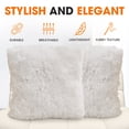 thumbnail image 5 of Cheer Collection Set of 2 18" x 18" Shaggy Long Hair Throw Pillows, 5 of 5