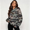 thumbnail image 2 of Hoodies for Women Oversized Sweatshirt Camo Leopard Print Long Sleeve Pullover Sweatshirts with Pockets Fall Winter Tops ( XL), 2 of 5