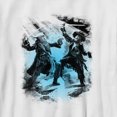 thumbnail image 2 of Boy's Pirates of the Caribbean: Curse of the Black Pearl Jack Sparrow and Hector Barbossa Duel Graphic Tee White Medium, 2 of 4