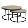 thumbnail image 3 of Moe's Drey Ensemble de Tables Basses Gigognes Rondes 2 Pcs en Gris, 3 of 6