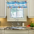 thumbnail image 2 of Yayeee Kitchen Valance Rod Pocket 54" x 18" Living Room Window Curtain, Yellow Sailboats, 2 of 6