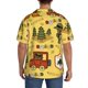 thumbnail image 3 of Balery Forest Guard Camisa Casual de Manga Corta con Botones para Hombre, Texturizada, Estilo Cubano, para Playa, Verano-Small, 3 of 5