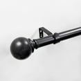 thumbnail image 3 of Mainstays 1" Black Ball Adjustable Single Curtain Rod, 30-84", 3 of 7