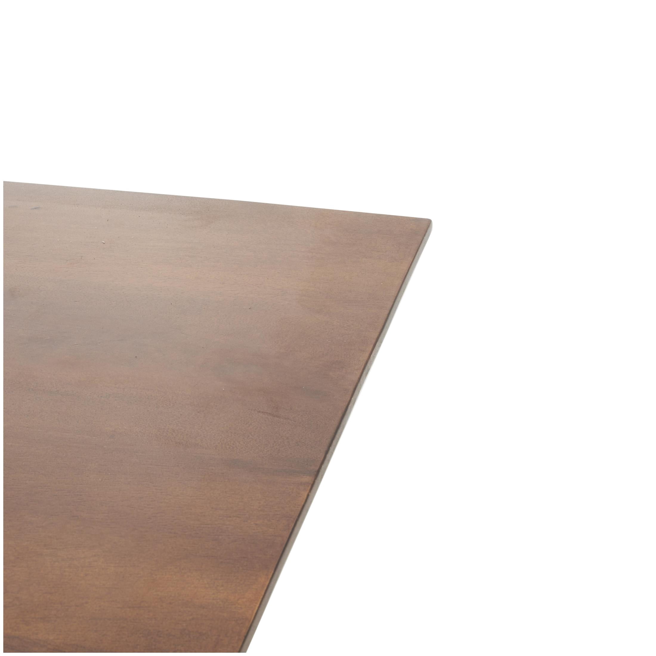 DecMode 84" x 30" Brown Mango Wood Mid Century Modern Dining Table with Arched Legs, 1-Piece