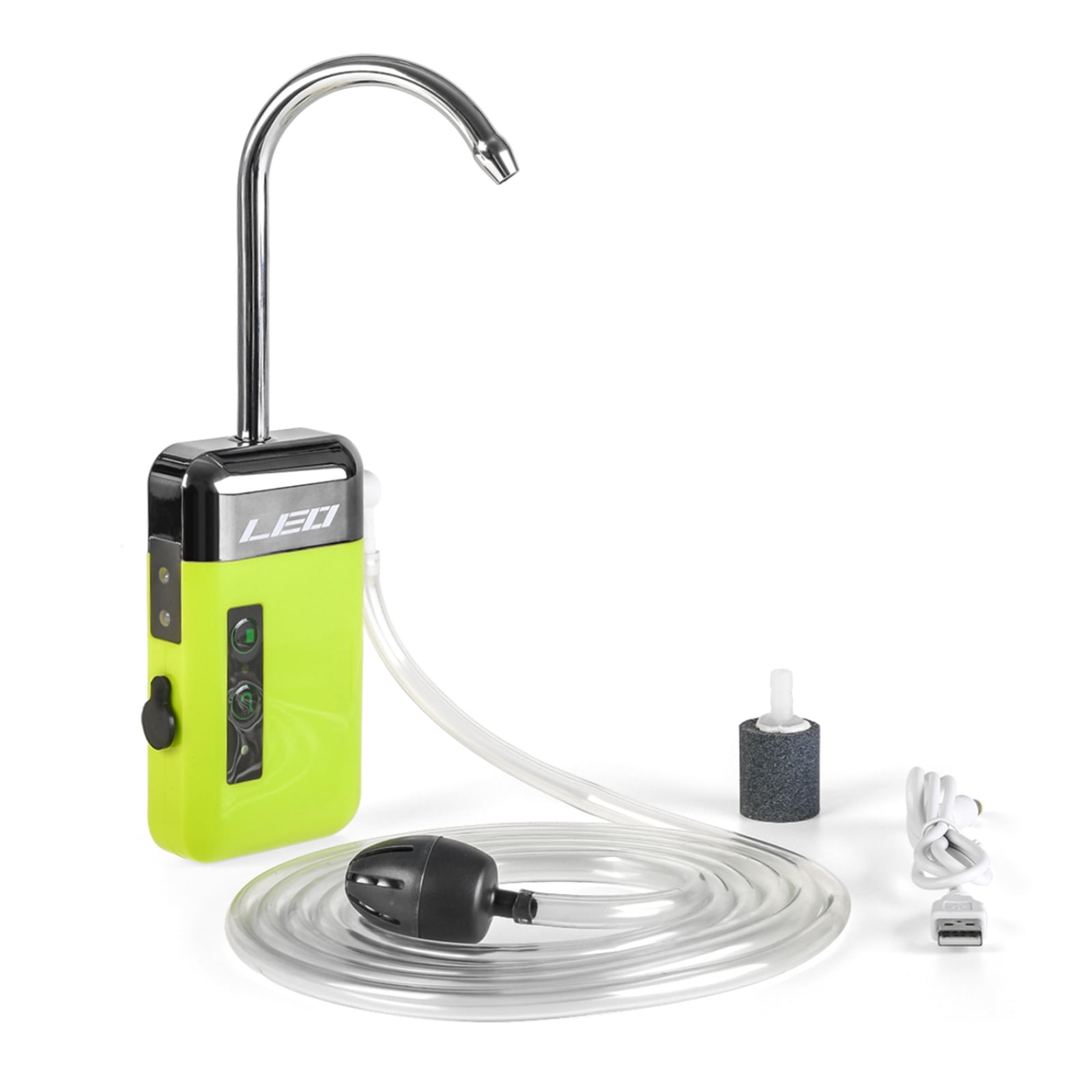 Apooke Portable for Smart Induction LED Light Fish for Tank Aerator Bubbler Pump USB Rechargeable Intelligent Sensor Water Oxyg