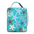 thumbnail image 6 of Small Insulated Lunch Bag with Handle, Lunch Bag for Women Men Keeps Food Hot/Cold Lunch Tote for Work Picnic Camping Starfish, 6 of 6