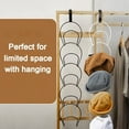 thumbnail image 2 of Sunjoy Tech Cap Rack Hat Organizer - 5 Ring Hanging Baseball Cap Organizer Holder Hat Hanger, Hats Scarfs Rack, Multifunctional Door/Wall/Closet Mounted Racks, 2 of 8