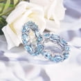 thumbnail image 2 of Sentmoon Women Rings Cute Rings Slightly Inlaid Diamond Aquamarine Ring Star Princess Lace Aquamarine Color Ring, 2 of 8