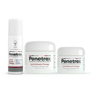 Penetrex Joint & Muscle Therapy Trio Bundle Rub  Contains (1) Large 4 Oz. Jar for Home, (1) Classic 2 Oz. Jar for Work, and (1) 3 Oz. Roll-On for Convenient On-The-Go Bundle!