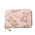 thumbnail image 2 of FAIOROI Pink Cute Printed Compact Wallet - PU Faux Leather Zipper Closure Affordable Everyday Wallet for Women Teens, Small Secure Card Cash Holder,Size Free Size, 2 of 4