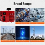 Miumaeov Variac Variable Transformer 2000VA, 20A 0-130V AC Output Voltage Regulator, All-Copper Coil Lab Power Supply for Equipment, Red