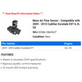 thumbnail image 2 of Mass Air Flow Sensor - Compatible with 2009 - 2013 Cadillac Escalade EXT 6.2L V8 2010 2011 2012, 2 of 2