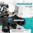 thumbnail image 4 of Sinher XSP-104 Science Lab Compound Monocular Microscopes 40x-1600x for Adults，Compound with Microscope Slides, Microscope Kit for Home School Lab, 4 of 8
