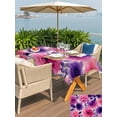 thumbnail image 5 of Outdoor Tablecloth with Umbrella Hole for Patio/Picnic/Party/Camping, Watercolor Floral Waterproof Table Cloth Rectangle Table Cover Washable, Spring Flowers Botanical Retro Beige (60"x 120"), 5 of 8
