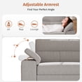 thumbnail image 4 of 71" Loveseat Sofa with Storage Ottoman Adjustable Armrest L-Shaped Sectional Couch for Living Room Gray, 4 of 11