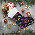 thumbnail image 6 of Coolnut Rainbow Bats Christmas Stockings Halloween Christmas Presonalized Large Stocking Sock, Set of 1 Xmas Party Winter Decor Candy Bag Family Holiday Gift, 17.7 Inch, 6 of 7