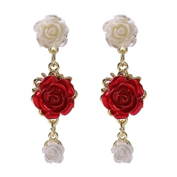 DESIGNICE Earrings,Regal Court-Inspired Design Stud Earrings for Women,Delicate Rose-Shaped Detailing Helix Earrings,Style5