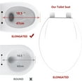 thumbnail image 3 of M optimized Toilet Seat, Plastic Toilet Seat With Soft Close, Never Loosen, Easy Clean, 17inch / 19inch Round Toilet Seat, Elongated Toilet Seat, 3 of 6