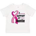 thumbnail image 3 of Inktastic Breast Cancer Awareness I Support My Auntie with Pink Ribbon Boys or Girls Baby T-Shirt, 3 of 5