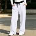 thumbnail image 2 of Busydd Teen Girls Sweatpants 5-15 Years Comfortable Elastic Waist Drawstring Athletic Pants Trendy Colorblock Side Pockets Casual Pants for Girls 9-10 Years, 2 of 8