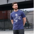 thumbnail image 2 of Abraham Lincoln Rock Guitar T-Shirt Funny patriotic guitarist Tee shirt (4X-Large Navy Blue), 2 of 6