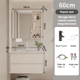 thumbnail image 1 of Tocador de baño moderno, mueble con espejo de moda, lavabo integrado de aluminio espacial, gabinetes de tocador de baño con muebles de lavabo, 1 of 4