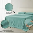 thumbnail image 4 of Amay Premium Organic Cotton Flat Sheet, 500 Thread Count Luxury Top Sheet, Cooling & Durable Bedding Sheets, Wyoming King, Aqua(110" x 116") 1 Piece, 4 of 7