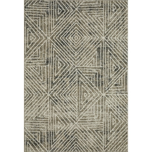 Loomaknoti Ohanzah Oslorn 5' x 7' Beige Geometric Indoor polypropylene Area Rug
