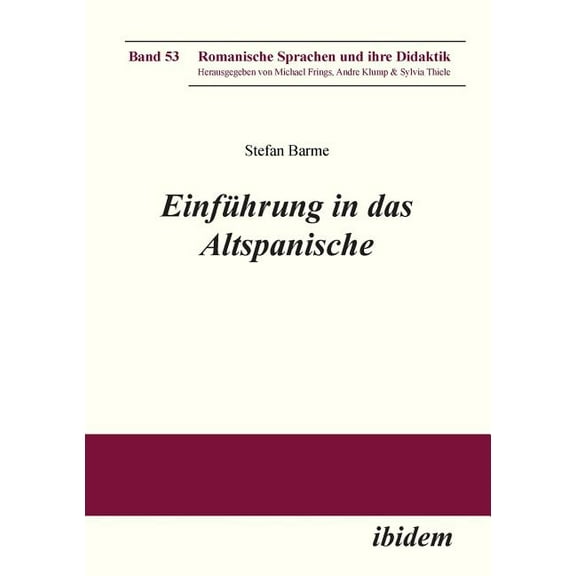 Einführung in das Altspanische. (Paperback)