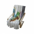 thumbnail image 4 of Abstract Soft Flannel Fleece Throw Blanket, Styled Wavy Ribbon Line and Smoked Rainbow Like Cool Graphic Artwork, Cozy Plush for Indoor and Outdoor Use, 70" x 90", Multicolor, by Ambesonne, 4 of 6