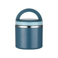 thumbnail image 1 of Contenant Isotherme à Soupe Bocal Alimentaire Isolé Boîte à Lunch Bento pour Aliments Froids Chauds Flacon Alimentaire Boîte à Lunch en Acier Inoxydable avec Poignée 630ml Bleu, 1 of 6