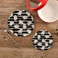 thumbnail image 2 of SKYSONIC Halloween Ghost Cute Pot Holders Trivets, 2 Pcs Heat Resistant Trivets,Watercolor Cotton Thread Weave Mats for Hot Pads Pans Pot Bowl Teapot for Kitchen Decor, 2 of 7