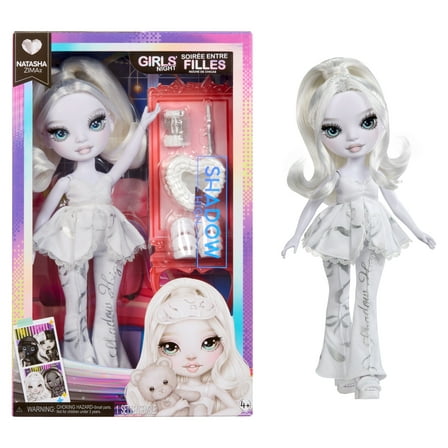 Rainbow High Shadow High Girl's Night Natasha Zima- Grayscale 11" Fashion Doll. White Hair, White & Silver Outfit