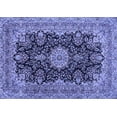 thumbnail image 1 of Ahgly Company Indoor Rectangle Medallion Blue Traditional Area Rugs, 2' x 4', 1 of 4