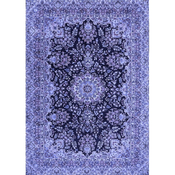 Ahgly Company Indoor Rectangle Medallion Blue Traditional Area Rugs, 2' x 4'